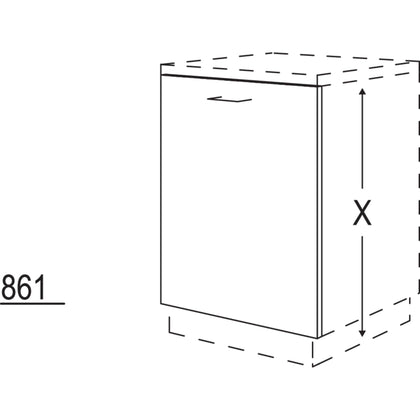 GSBD60-I  Façade de porte pour lave-vaisselle intégré L 60 cm