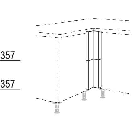 Ferrure de porte coulissante bois Quadrat 1 - Design-Mat