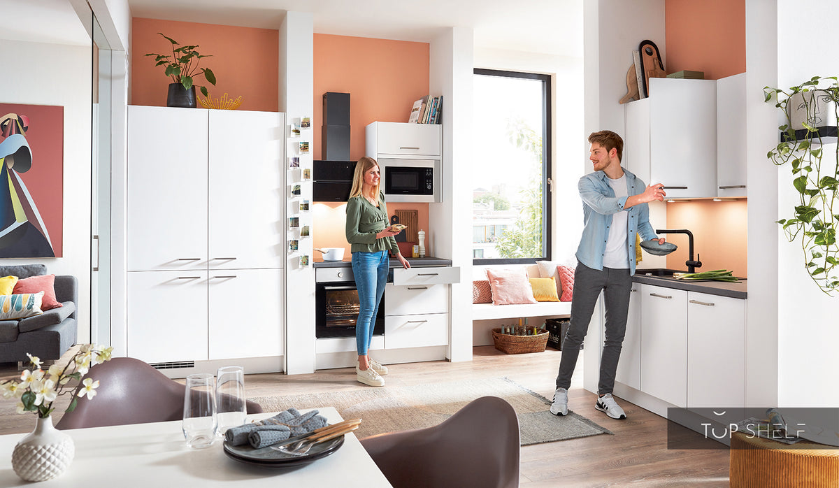 nobilia keuken wit 420 cm direct leverbaar, volledig configur - TOP-SHELF.de