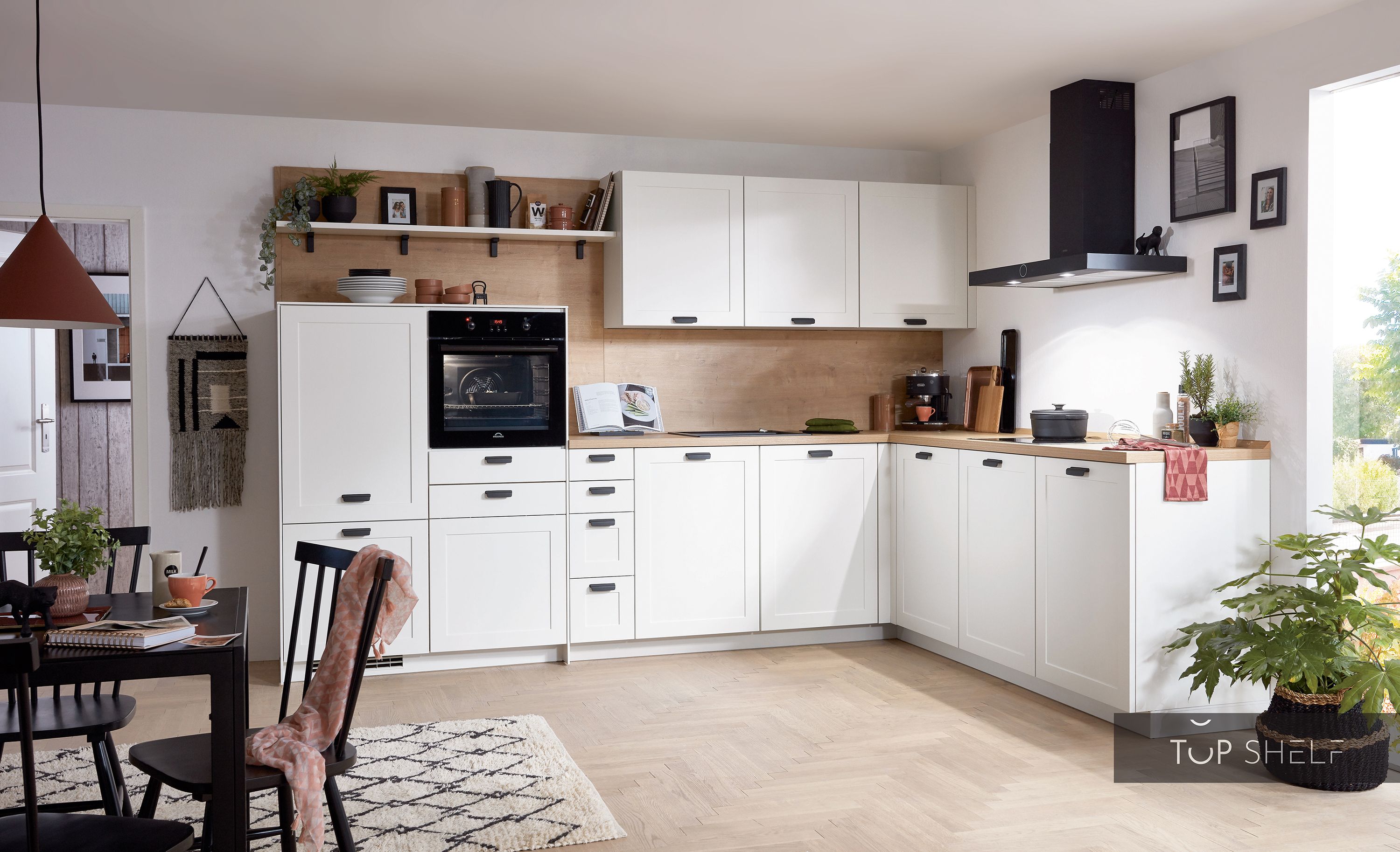 nobilia corner kitchen Nordic 782 lacquer white matt 340x250 cm config 