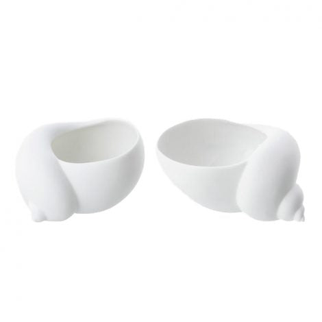 White Biscuit Snail Salt & Pepper Set