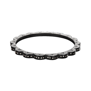 Raj Scalloped All-Dots Inlay Bangle