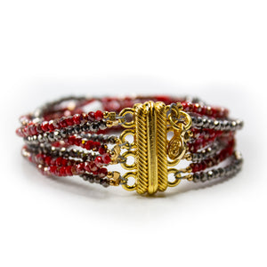 Megan Red Bead Bracelet