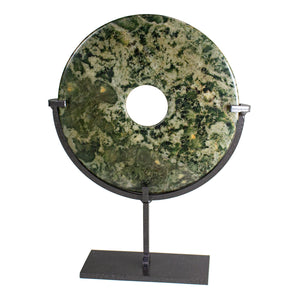 Green Stone Disc Object