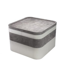 Load image into Gallery viewer, Grey Square Suede Stacking Tray 4