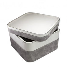 Load image into Gallery viewer, Grey Square Suede Stacking Tray 2