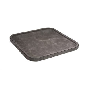 Grey Square Suede Stacking Tray 4