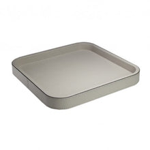 Load image into Gallery viewer, Light Grey Square Calfskin Stacking Tray 3