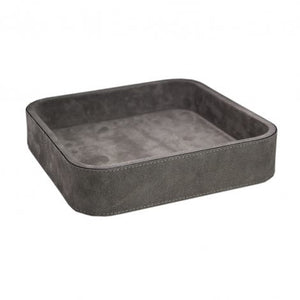 Grey Square Suede Stacking Tray 2