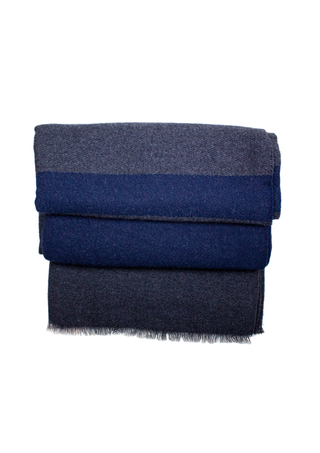 Line Navy & Charcoal Cashmere Throw