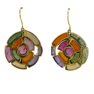 Mixed Stones Vortex Earrings