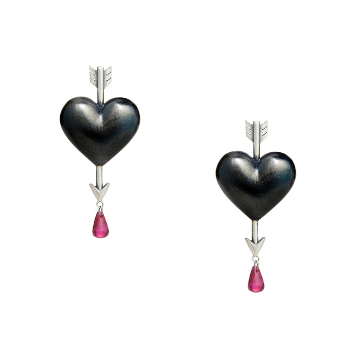 Small Through The Heart Earrings