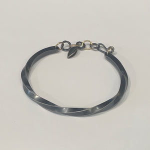 Sterling Bias Cuff with Clasp