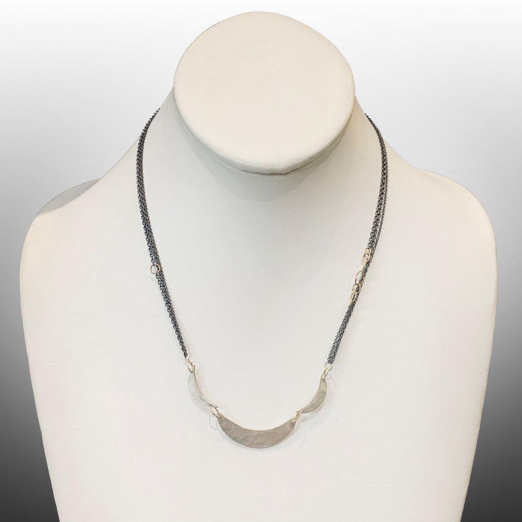 Helene Silver Crescent Necklace