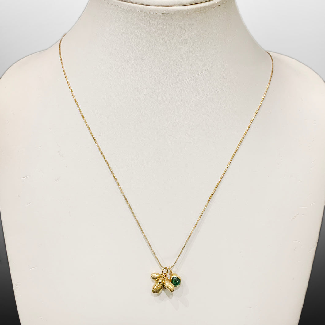 Yellow/Green Tourmaline Cluster Necklace