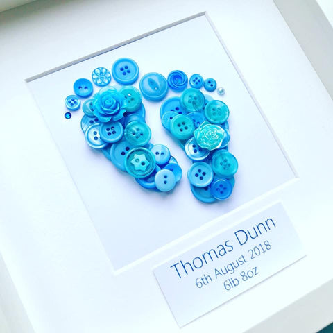 Personalised New baby artwork footprints