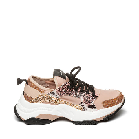 rose gold wedge trainers