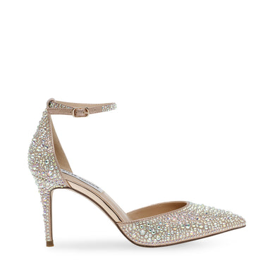 Quiz Wide Fit Foil Low Court Heels - Gold | very.co.uk