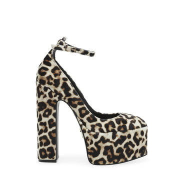 Midnight Velvet Leopard Print Pump