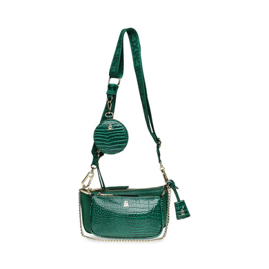 Steve Madden Burgent cross body bag in lime croc