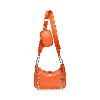 Tina Orange Italian Leather Shoulder Bag - Ivan Troy