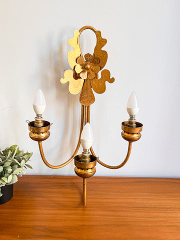 Sconce Candle Stand - Antique Brass