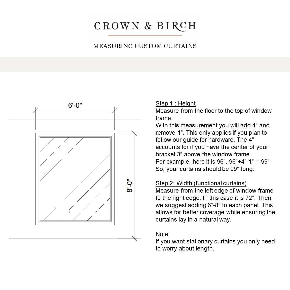 How to measure window for curtains and blinds