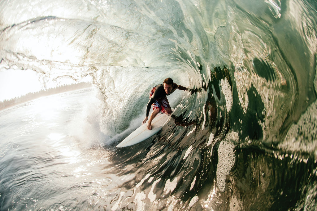 Surfer in a state of flow