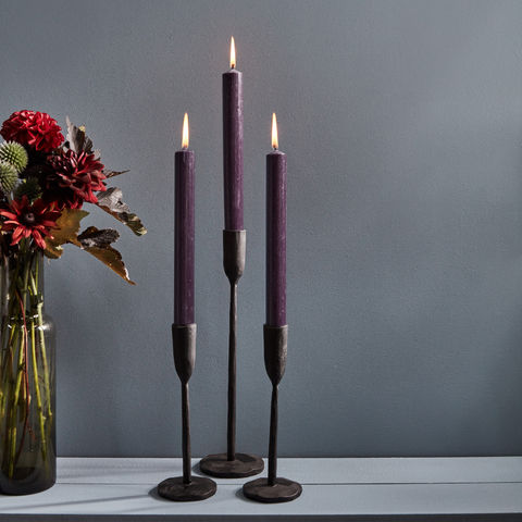 St. Eval Charcoal Dinner Candles