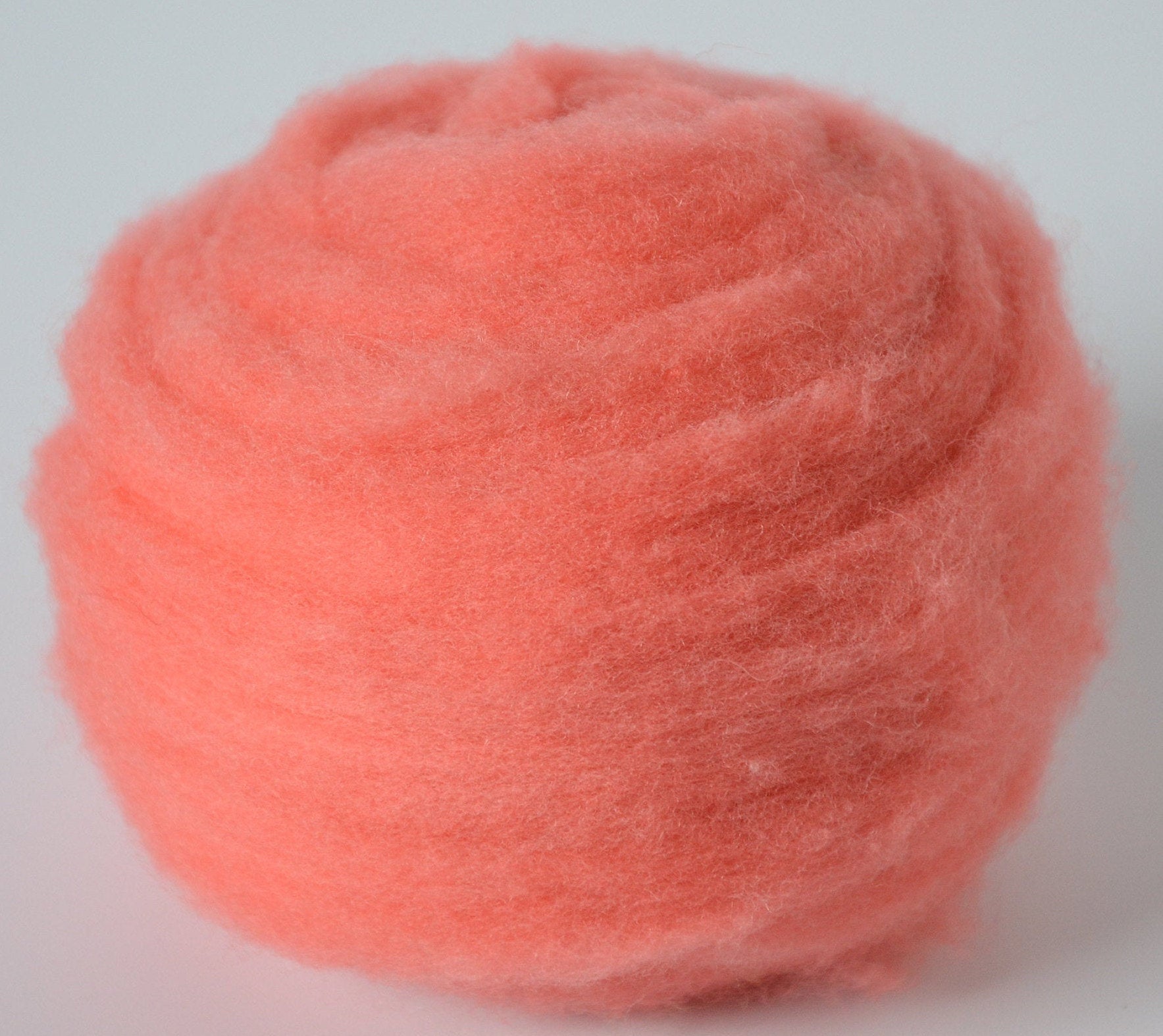 PEACH- American Farm Wool- Merino Wool Roving for Felting