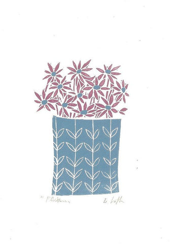 Giuliana Lazzerini Linocut Flower Vase