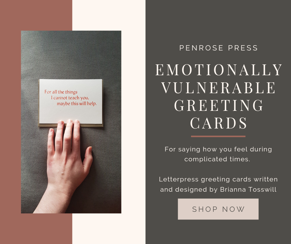 Emotionally vulnerable greeting cards