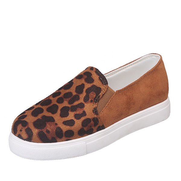 leopard slip on shoes ladies