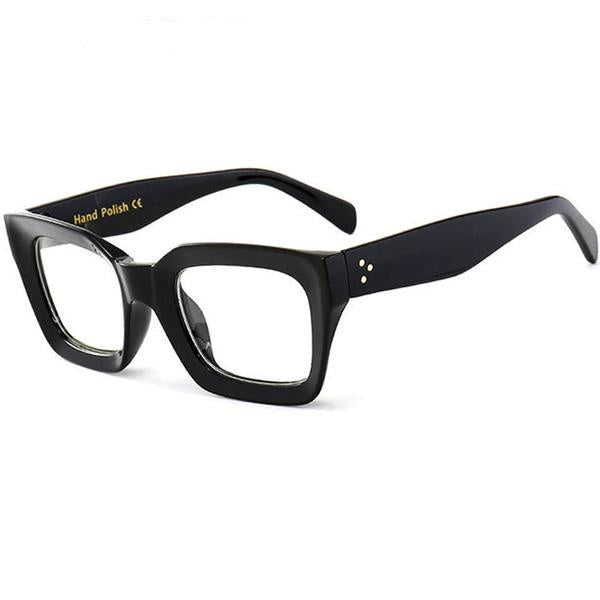 black frame glasses