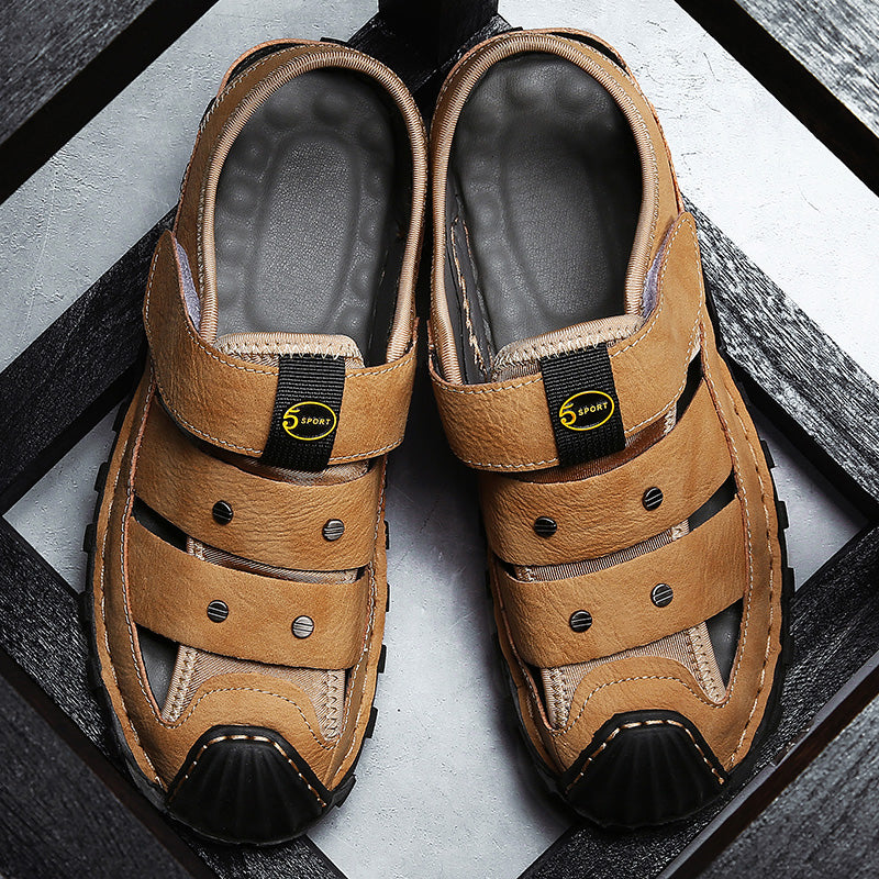 pure leather sandal for man