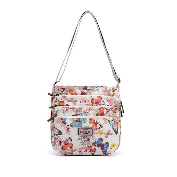 printed messenger bag