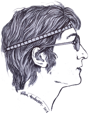 sketch of John Lennon by Helen Anderson