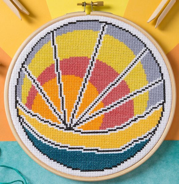 Sunset Beach Cross Stitch Kit with Hoop, Hawthorn Handmade – Sew ...