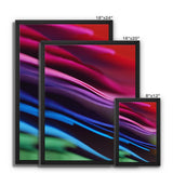 Multi-Color Waves Framed Canvas