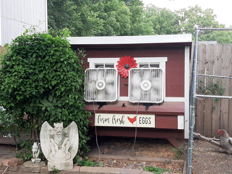 Chicken Coop with Fans