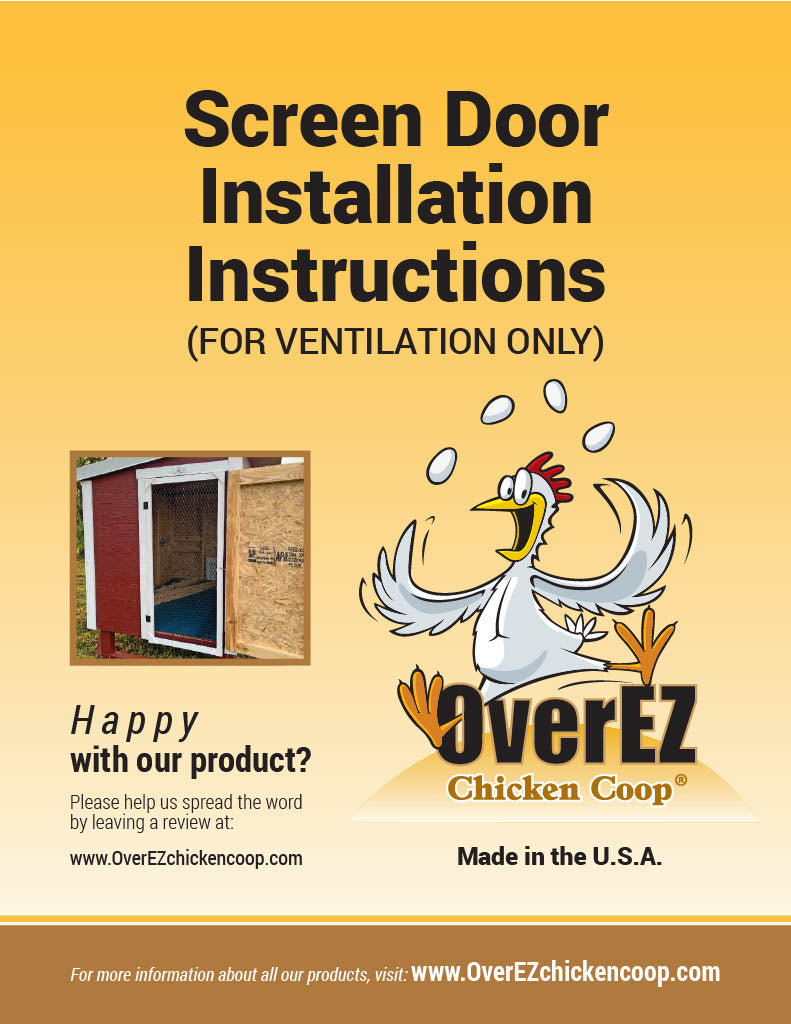 Chicken Coop Ventilation Door Instructions