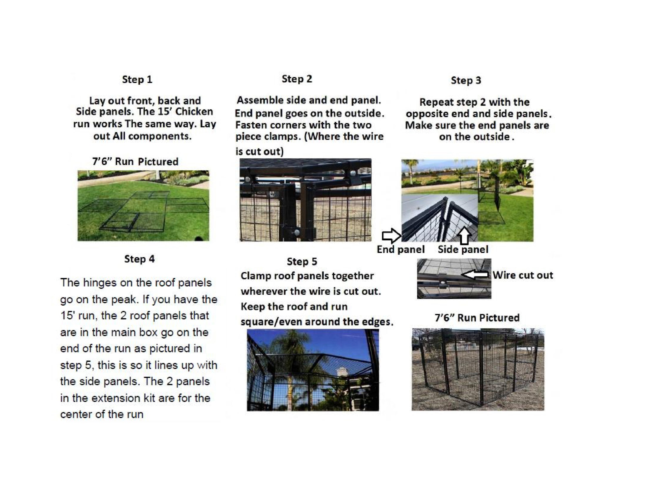 Rugged Ranch Chicken Run 6'6"x15'x6'3" Instructions 3