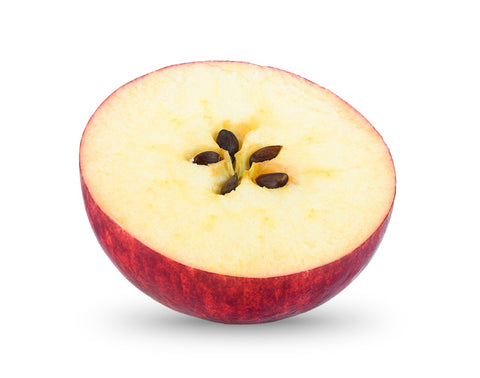 Apple slice with seeds