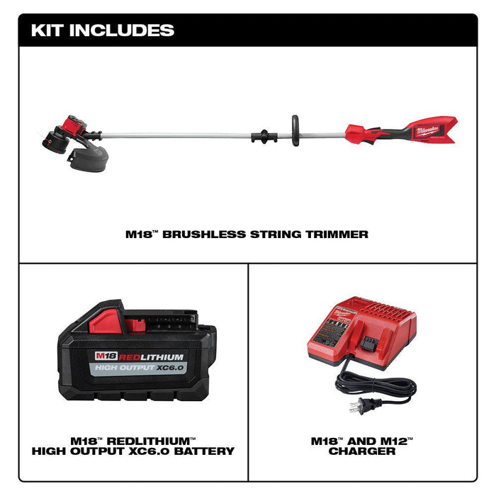 milwaukee string trimmer size