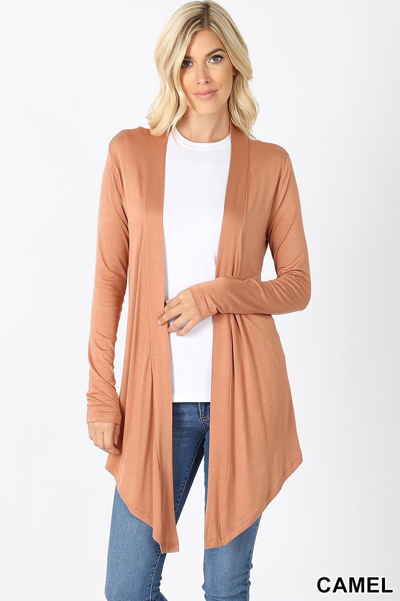 camel long cardigan