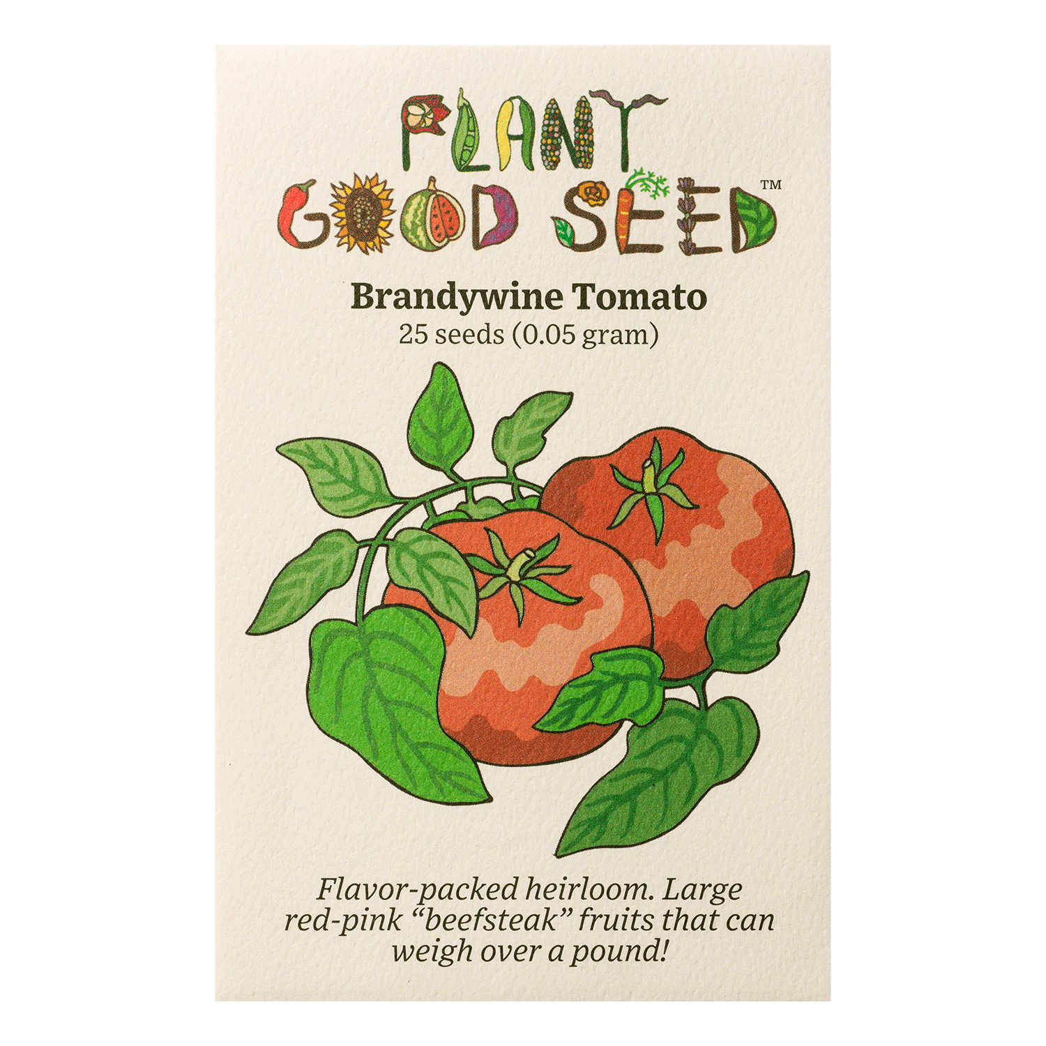 Tomato Seed. Organic Brandywine. Heirloom. Pkt. - Wood Prairie