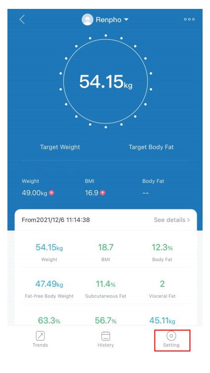 RENPHO Scale for Body Weight and Fat Percentage, Highly Accurate Digital  Bathroom Scale, with Lighted LED Display, Round Corner Design, 400 lb