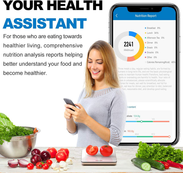 Digital Kitchen Food Scale Nutrition info Accurate Food and Nutrient  Calculator