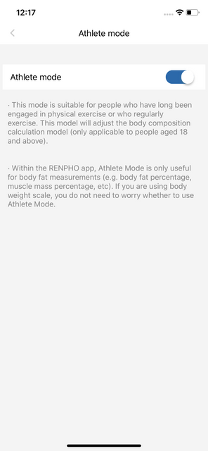 RENPHO Body Fat Scale: Normal Mode or Athlete Mode, Which Is