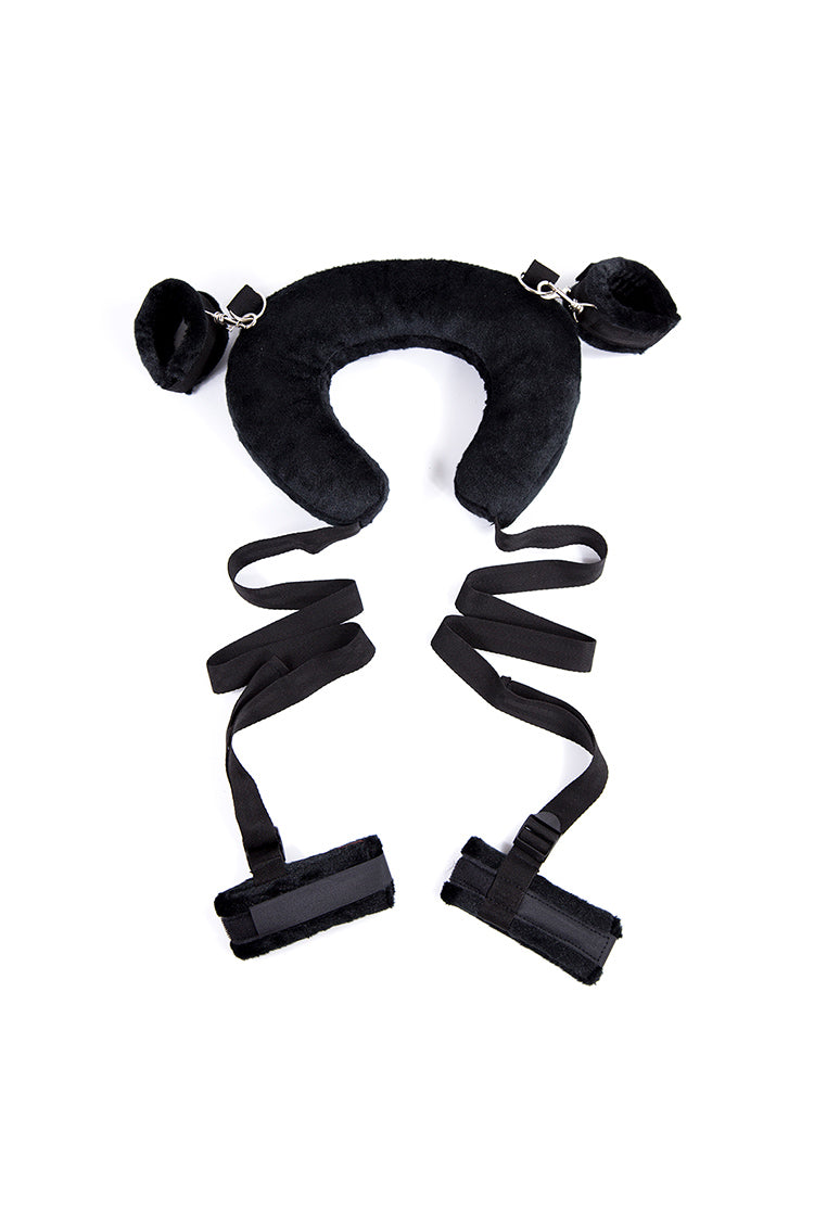 Sex Bondage Set Restraints with Sex Gear Adjustable Handcuffs Collar Bondage  Kit Neck to Wrist Adult Restraints Sex Toy for Women Couple,made of soft  material, comfortable and safe to wear